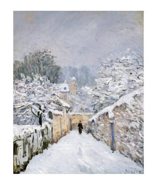一日一枚。アルフレッド・シスレーの【ルーヴシエンヌの雪】2日も更新