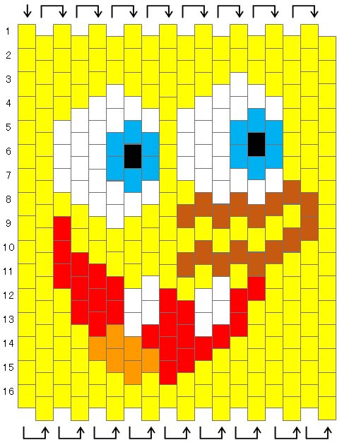 ビーズステッチ図案 スポンジ ボブ 漢字talk Note