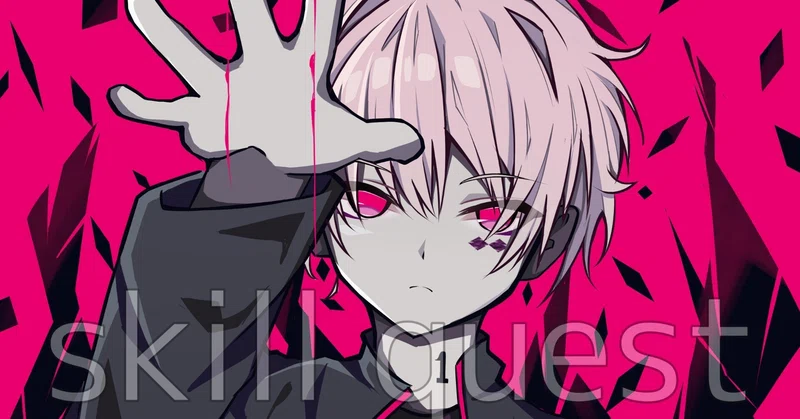 実績紹介 ダークな雰囲気の青年 スキルクエスト イラスト制作 Vtuber制作 Note