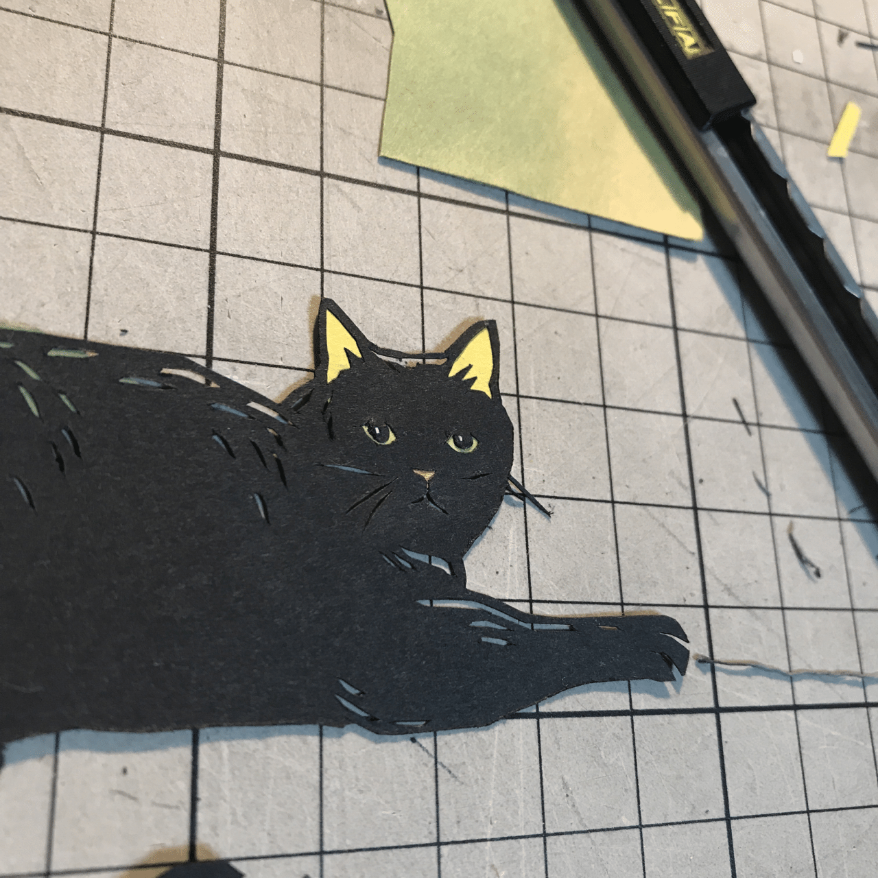 猫切り絵5 面倒くさいが仕様がない｜切り絵作家 草太
