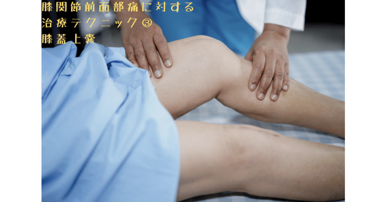 膝関節前面部に対する治療テクニック ベーシック 膝蓋上嚢 北川孝 Note