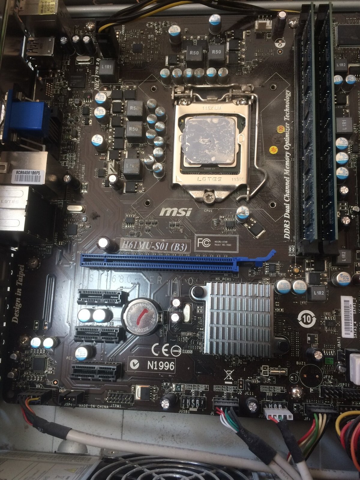 ちょっと前のOEMマザーボード MSI H61MU – S01 (B3) を延命して