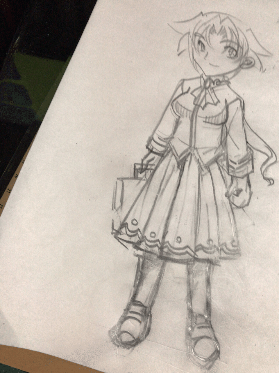 1 17 頃からか 何だか絵が描けません T T 昨日描いてもボロボロで 今朝頑張って修正してやっとこの状態 まあ 描き慣れない服 だと余計しんどいので 制服絵好きだけどプリーツ苦手 描き 浜田さな Note