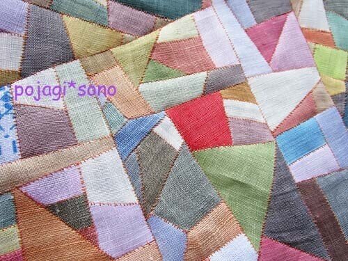 モシ 麻 の端切れ繋ぎ 迷走中 Pojagi Sono Note