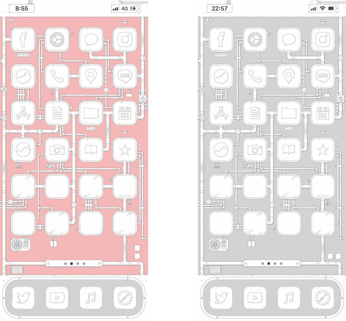 Iphone用ショートカットアイコン 配管パイプ を作成しました そう Webデザイナ フリーランス Note