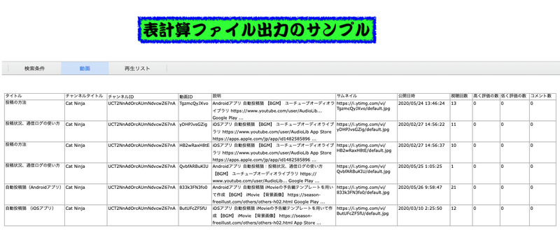 表計算ファイルサンプル