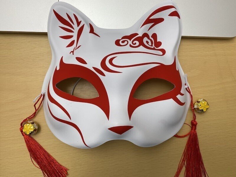 仮面をつければ何でもできる 新しくハーフ狐面が届きました るちゃどぉる公式 Note