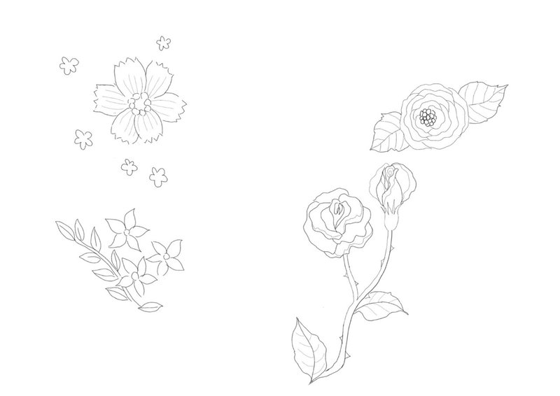 デジタルぬりえ５ 花のハートを５つのレイヤーで色塗り ぬりえラボのｎｏｔｅ Note