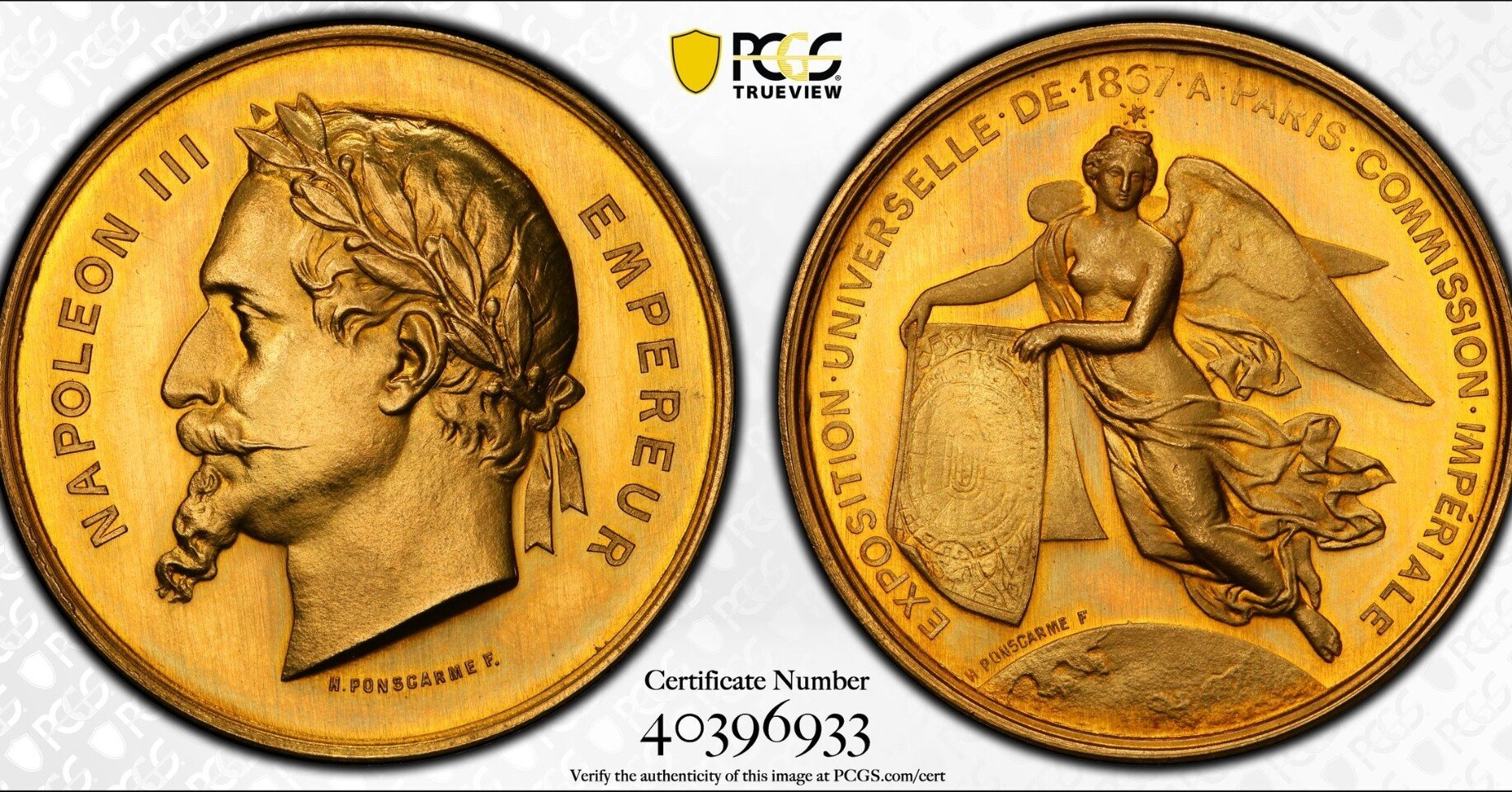 万博メダルは国威の証。ナポレオン3世 第二回パリ万博記念金メダル