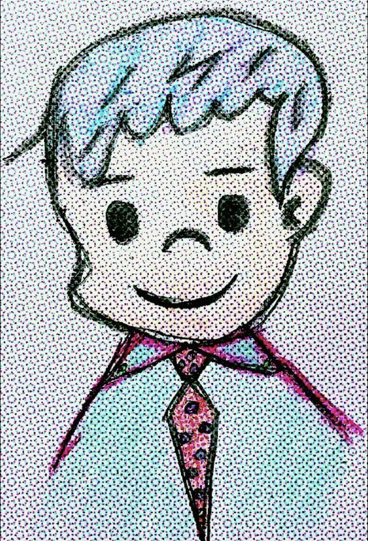 奥さんがイラストレーター原田治さん ミスド のキャラクターとかで有名 が好きな僕のために オサムさん風の僕の似顔絵を描いてくれた そんなわけでsnsのプロ画変更しました Tesoro Note