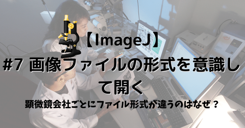 【ImageJ】画像ファイルの形式を意識して開く