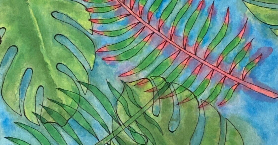 追記あり】ジャングル展に向けて♪5〜水彩絵具で布に描く・定着させる