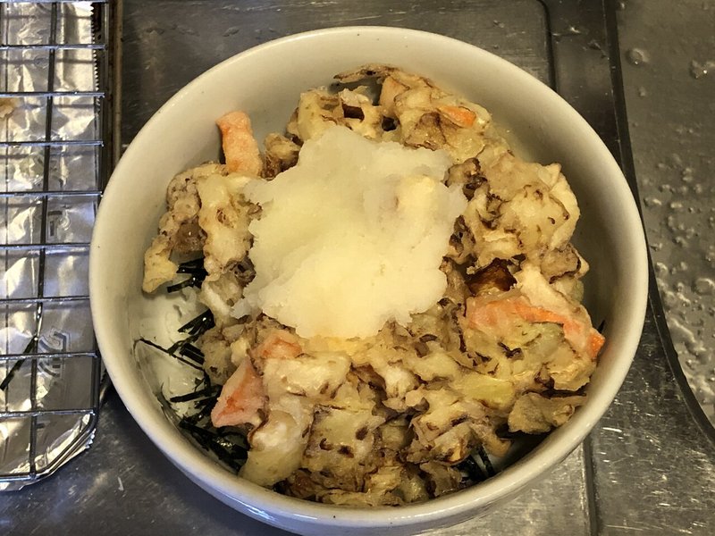 さっぱりおろしかき揚げ天丼 ケイチェルおじ Note さっぱりおろしかき揚げ天丼 ケイチェルおじ Note