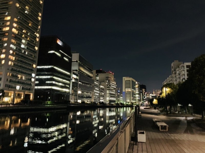 ラン 高浜運河と天王洲運河の夜景ラン 闇夜に浮かぶ白いものは 東京都港区 品川区 サザヱ Note