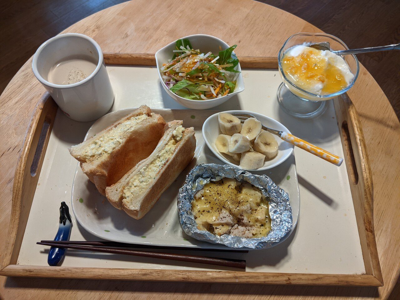 本日の朝食はマヨネーズと塩麹のたまごサンド 柘榴 Note 本日の朝食はマヨネーズと塩麹のたまごサンド 柘榴 Note