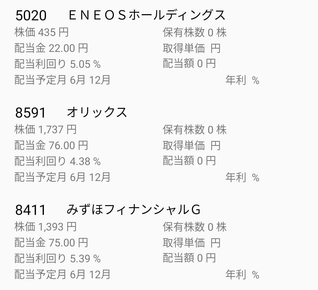 安定の高配当株スクリーニング 来生 Note 安定の高配当株スクリーニング 来生 Note
