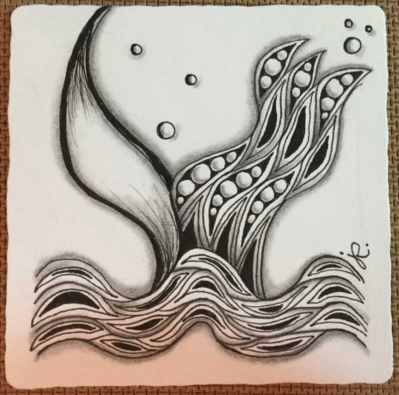 英語で読む Zentangle Newsletter January 24 新タングル Narfello 名前の由来 佐藤心美 Note