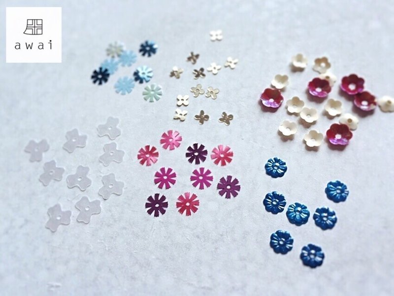 変わった形のスパンコール 刺繍作家awai Note 変わった形のスパンコール 刺繍作家awai Note