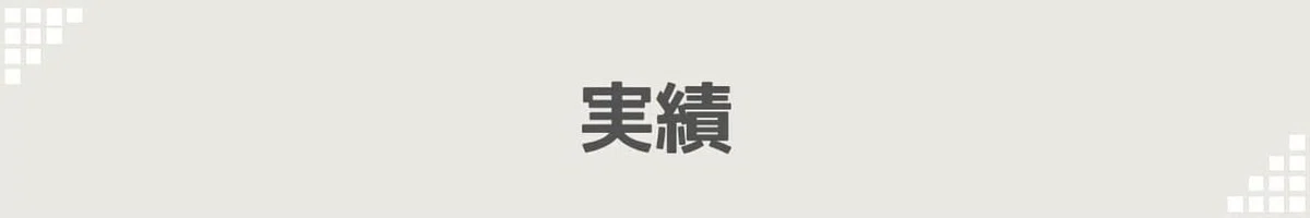 実績