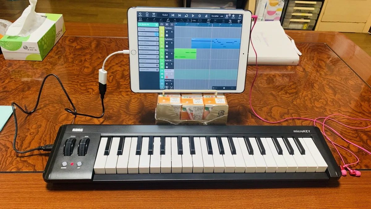 MIDIキーボード「KORG microKEY2-37」レビュー！【Cubasis3、Notion