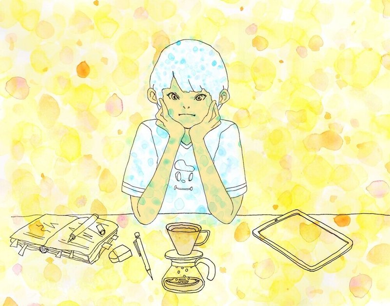今日のイラスト ちょっと休息 描きました みうちえ Note