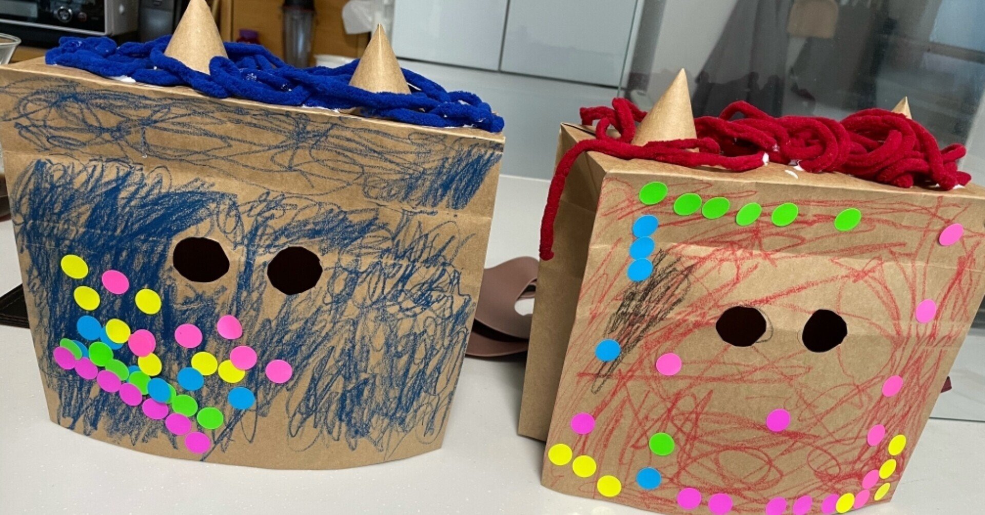 作り方 鬼のかぶりもの 一部改有 色いろ遊びすと じぶんと繋がる5色じかん Note 作り方 鬼のかぶりもの 一部改有 色いろ遊びすと じぶんと繋がる5色じかん Note