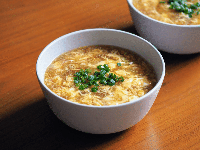 生米からつくる 卵あんかけ春キャベツ粥 のレシピ 鈴木かゆ 生米からつくるおかゆのレシピ Note