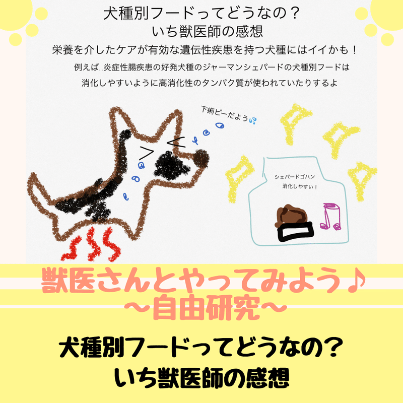 犬種別フードってどうなの いち獣医師の感想 獣医師ふーの 獣医さんとやってみよう自由研究 Note 犬種別フードってどうなの いち獣医師の感想 獣医師ふーの 獣医さんとやってみよう自由研究 Note