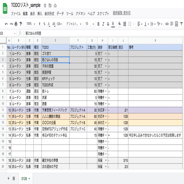 そのまま使える 毎朝自動更新されるtodoリスト Google スプレッドシートとgoogle Apps Script版 Kcompany Note