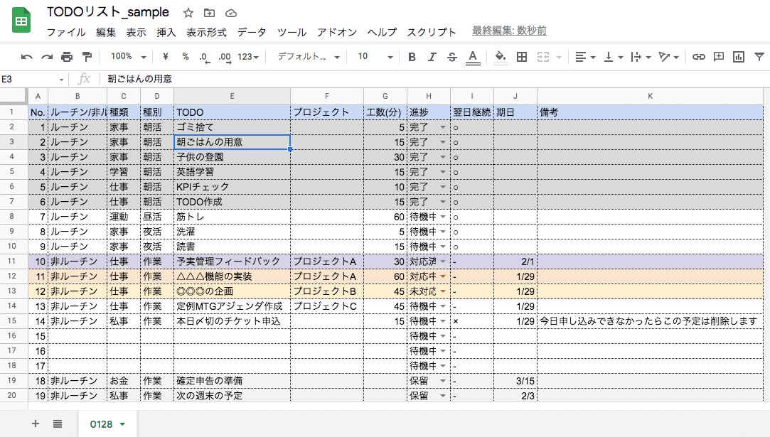 そのまま使える 毎朝自動更新されるtodoリスト Google スプレッドシートとgoogle Apps Script版 Kcompany Note そのまま使える 毎朝自動更新されるtodoリスト Google スプレッドシートとgoogle Apps Script版 Kcompany Note