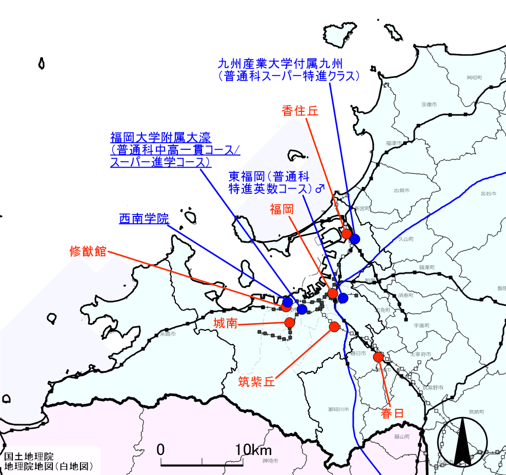 福岡県の進学校mapその2 福岡地区 朝森久弥 朝森教育データバンク Note 福岡県の進学校mapその2 福岡地区 朝森久弥 朝森教育データバンク Note