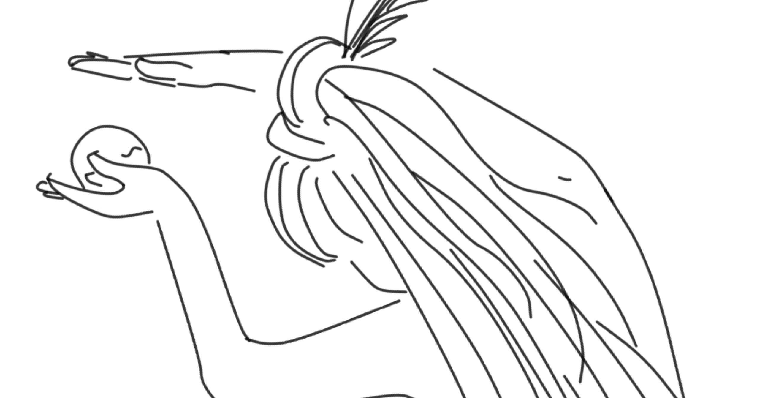 イラスト Noteヘッダー画像素材 祈る女性のイラスト Atelier Hanami Atelier Hanami Note