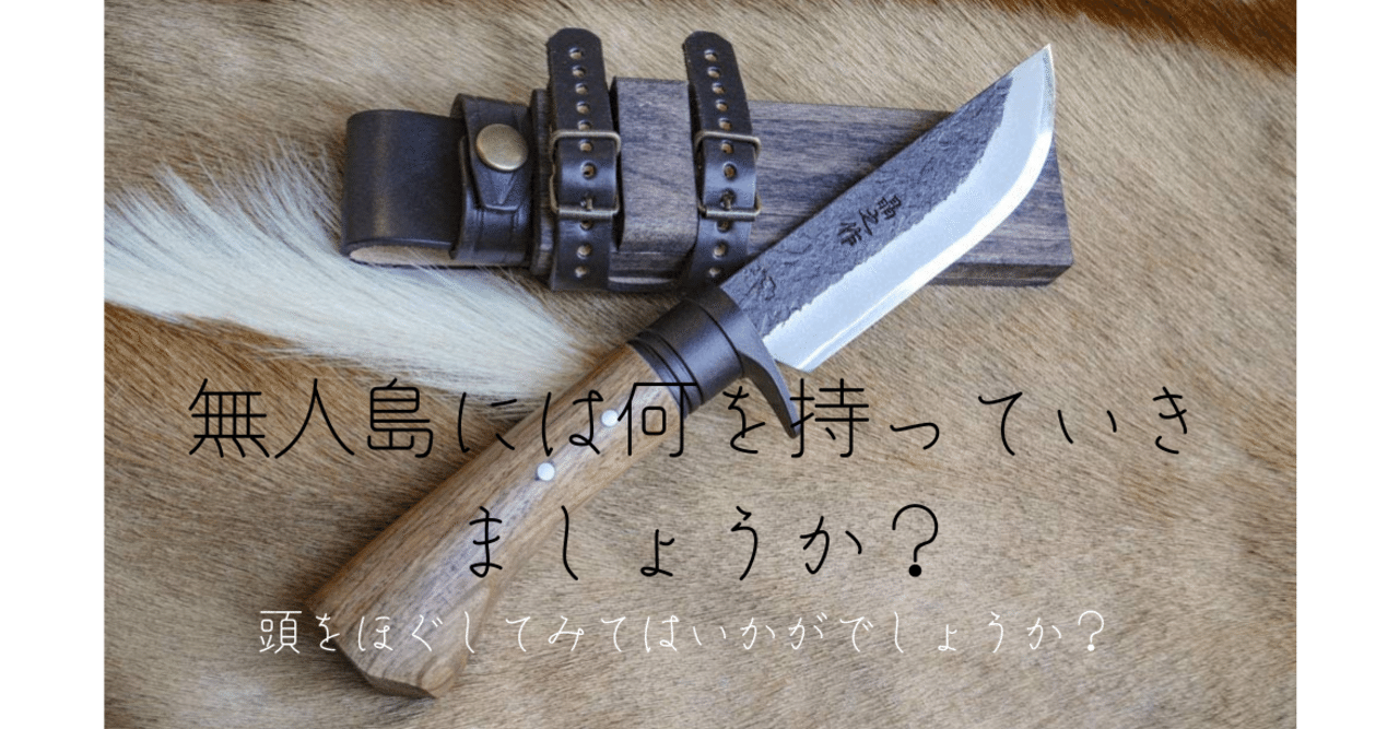 無人島に１つだけもっていくなら あなたなら何を Tomoぴこ Note