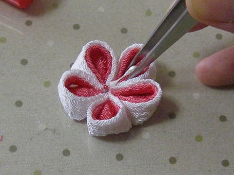 つまみ細工 丸つまみ５弁花 Wagokoro Note