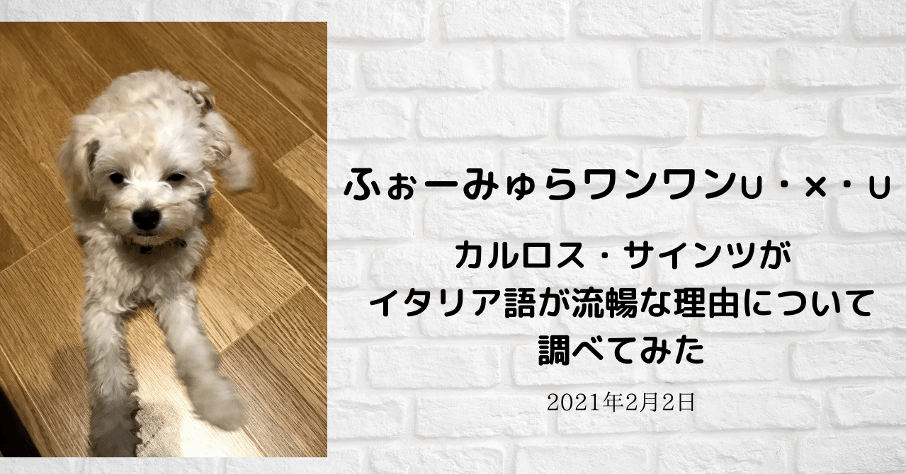 カルロス サインツがイタリア語が流暢な理由について調べてみた ふぉーみゅらワンワン Note