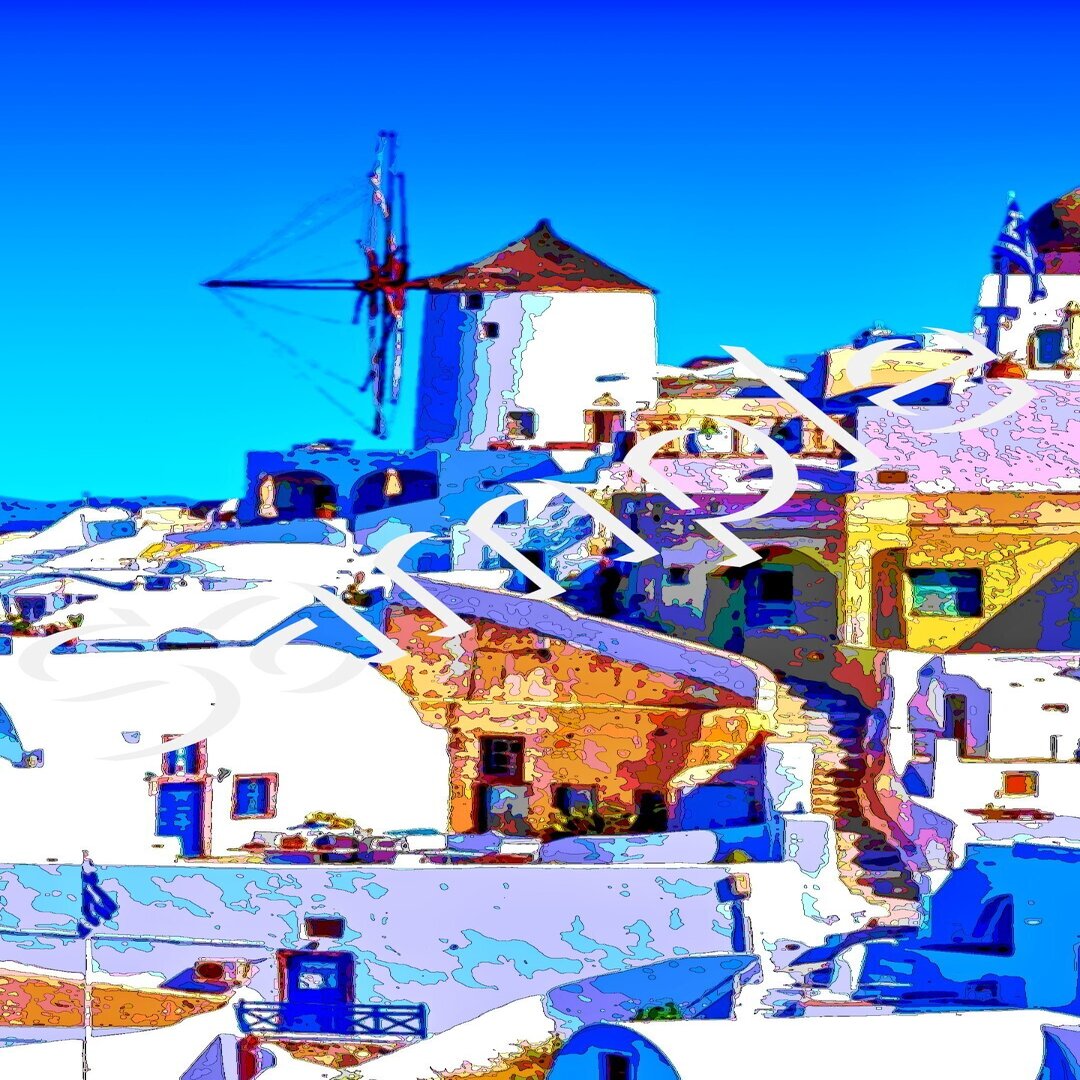 Pc スマホ用壁紙 ギリシャ サントリーニ島の街並み 作品no 101 Gallery Misutawo Note