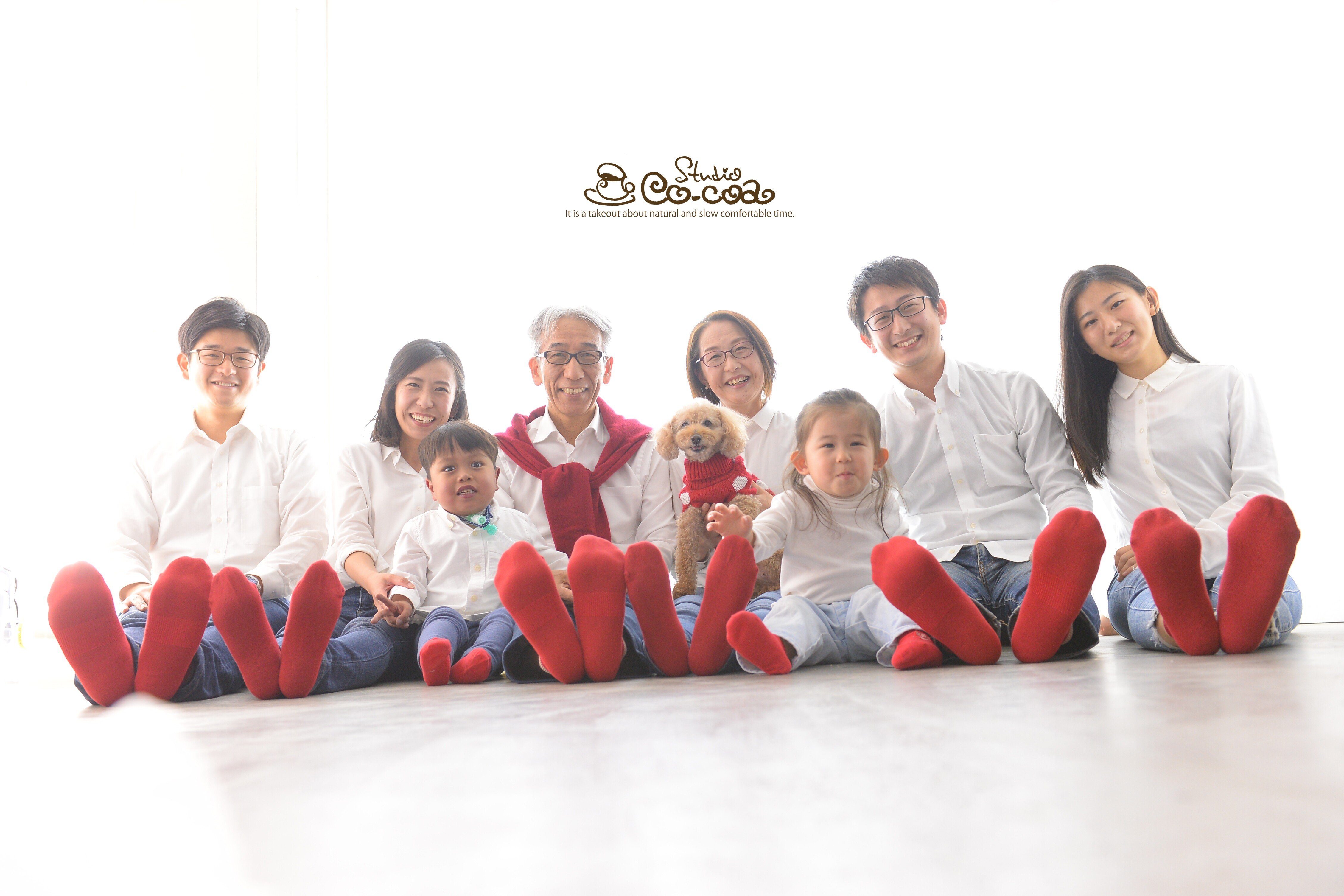 最強コーデ 家族で還暦記念 フォトスタジオココア横浜港北本店 Note