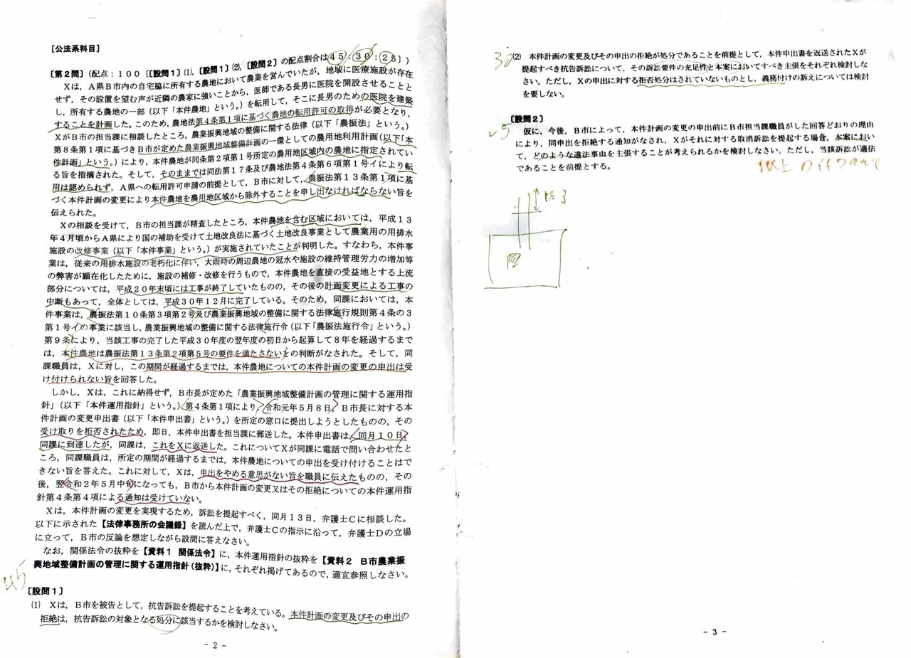 令和2年司法試験 行政法 答案構成｜図書館の海