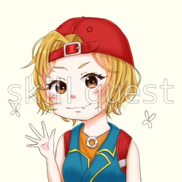 イラスト制作 元気な女の子 スキルクエスト イラスト制作 Vtuber制作 Note