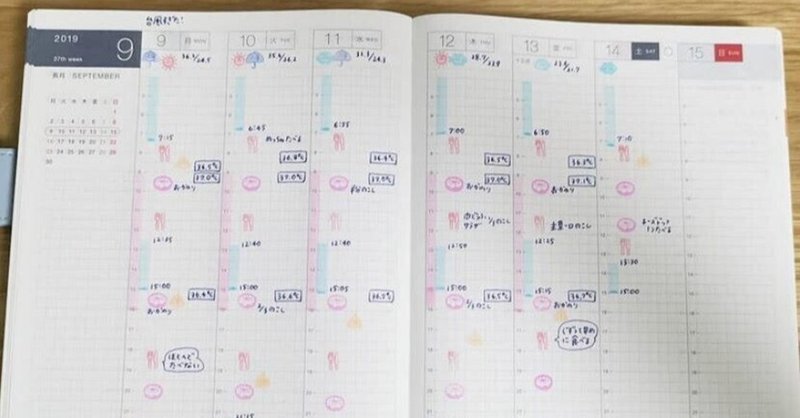 ポイントは色使い たね様流 ほぼ日手帳の育児記録の実践編 育児日記 株式会社自習ノート Note