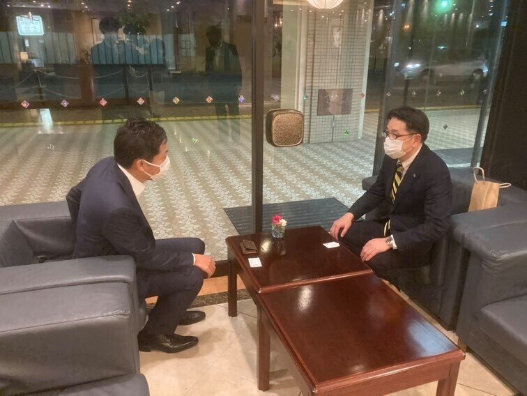 Bリーグチェアマンクラブ訪問その28 山口ペイトリオッツ 島田慎二 Note