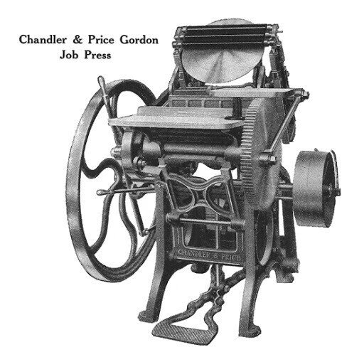 ゴードン印刷機　Gordon press 輪転機