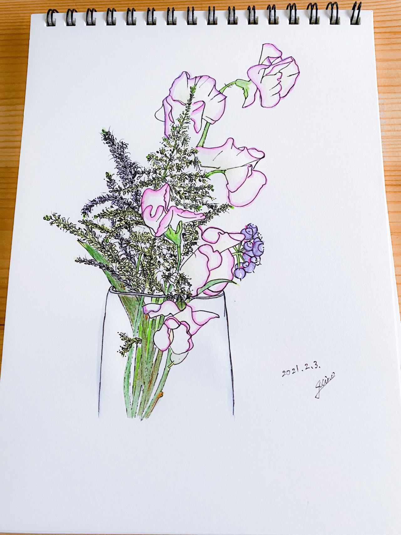 紫のスイトピー Jane T Note