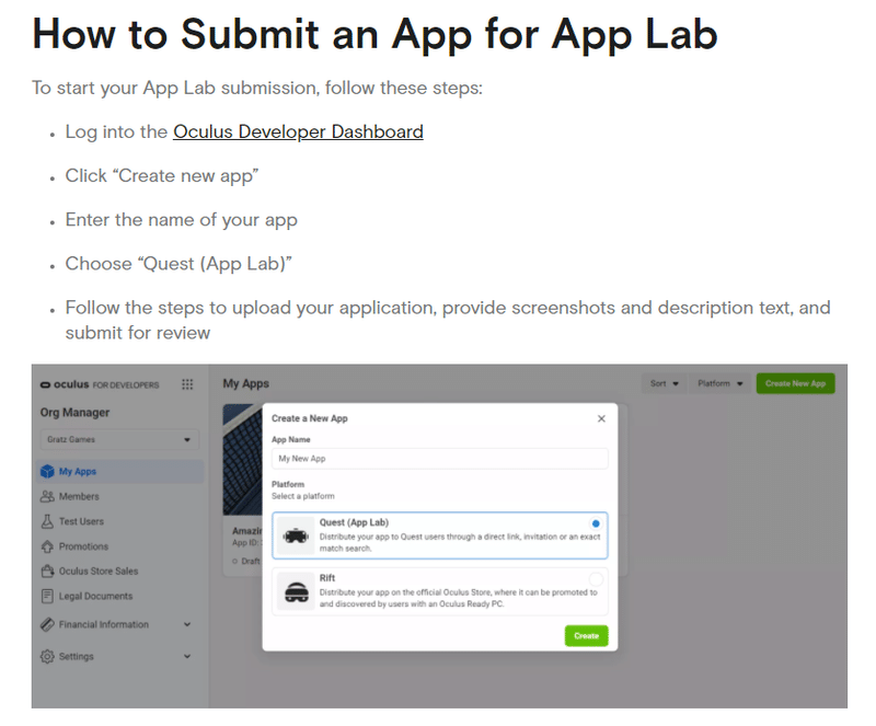 Oculus Quest 用アプリストア App Lab に出品する フジムー Note