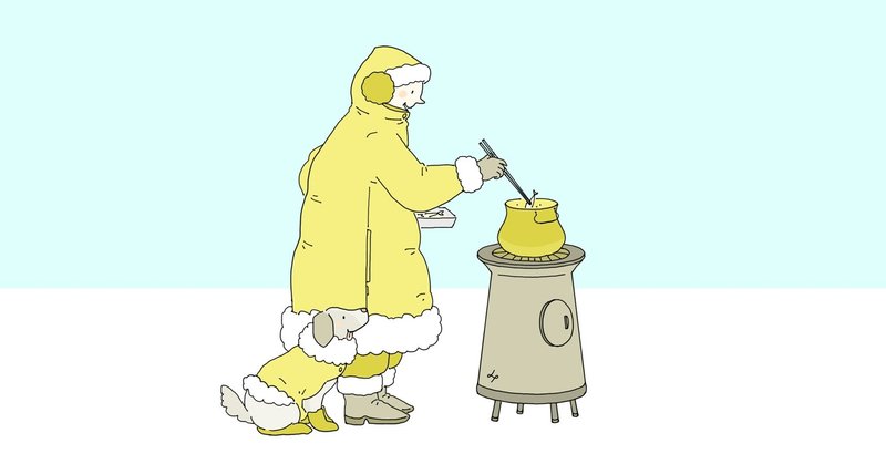 Tata ワカサギ釣り Atelier Minori Illustration Painting Textile Note