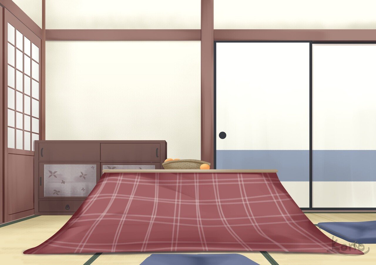 背景ワンドロ こたつの部屋の描き方 背景イラスト配布中 コノハ Note 背景ワンドロ こたつの部屋の描き方 背景イラスト配布中 コノハ Note
