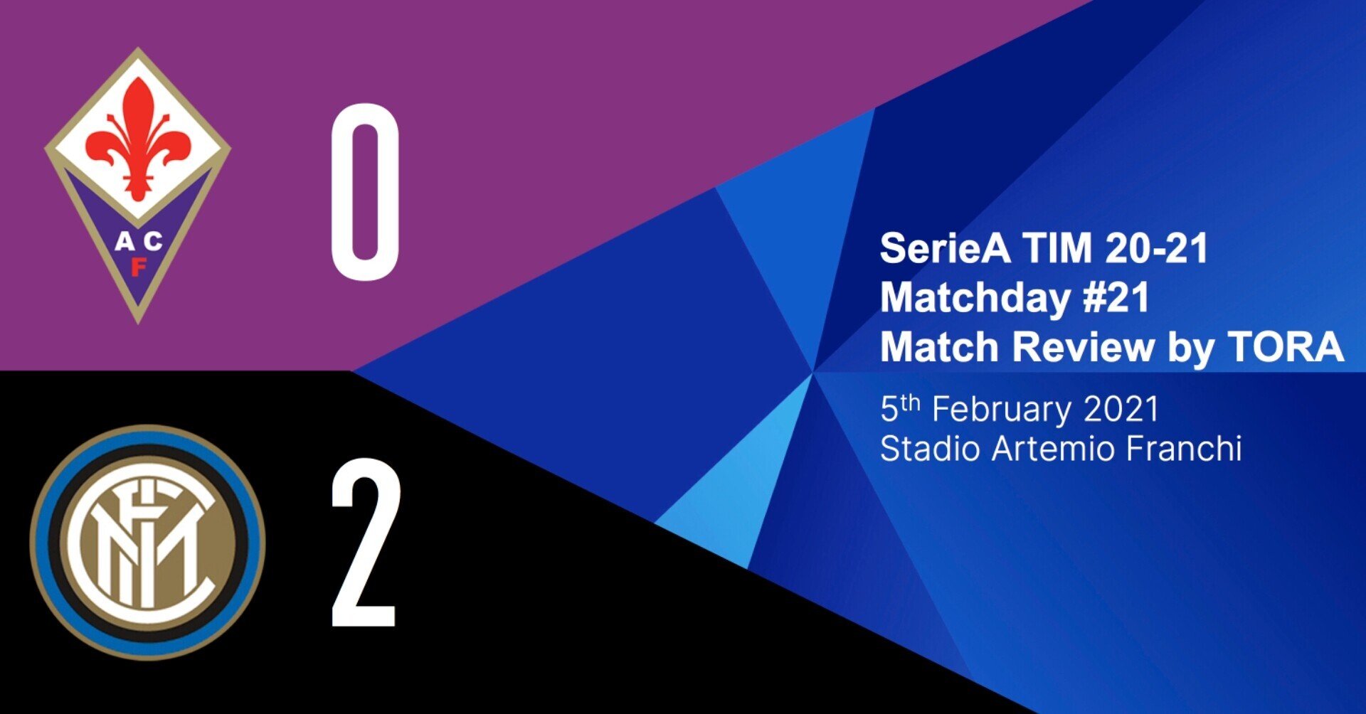 天秤の錘を調整したものの セリエa 21 第21節 フィオレンティーナ インテル レビュー Tora Note 天秤の錘を調整したものの セリエa 21 第21節 フィオレンティーナ インテル レビュー Tora Note