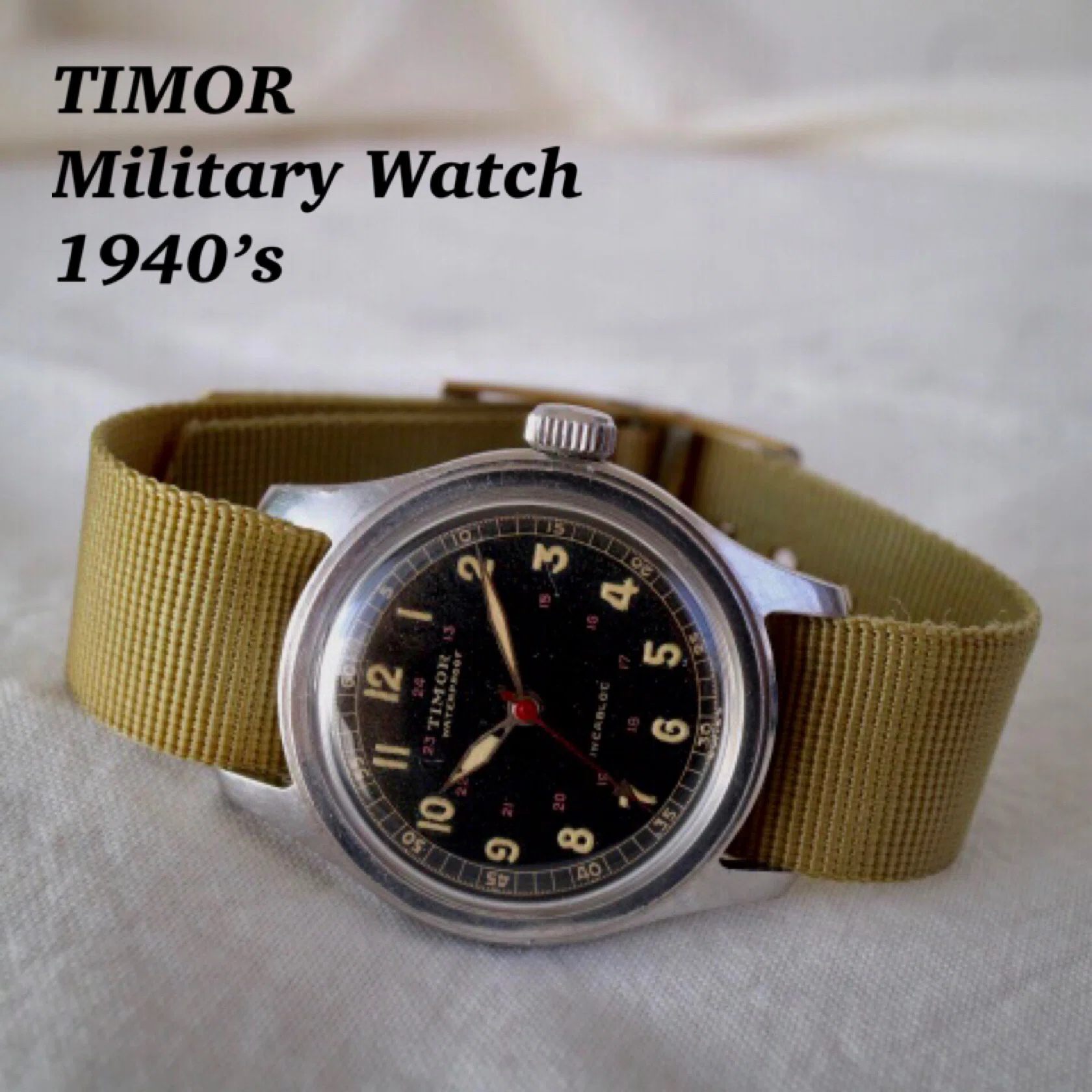 TIMOR 1940年代の手巻き軍用時計｜rht7
