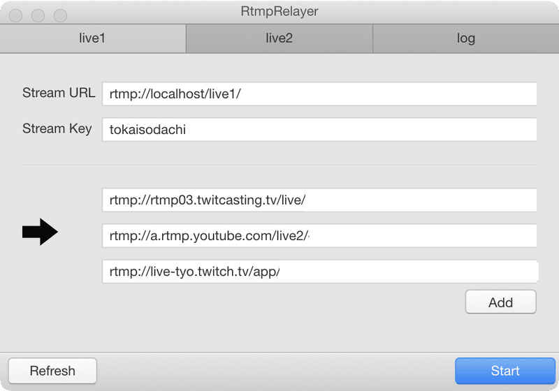 Tips Macos版obsで 無料で 複数配信サービスに同時 サイマル 配信する方法2種 たっちい 鉄道談話倶楽部 Note