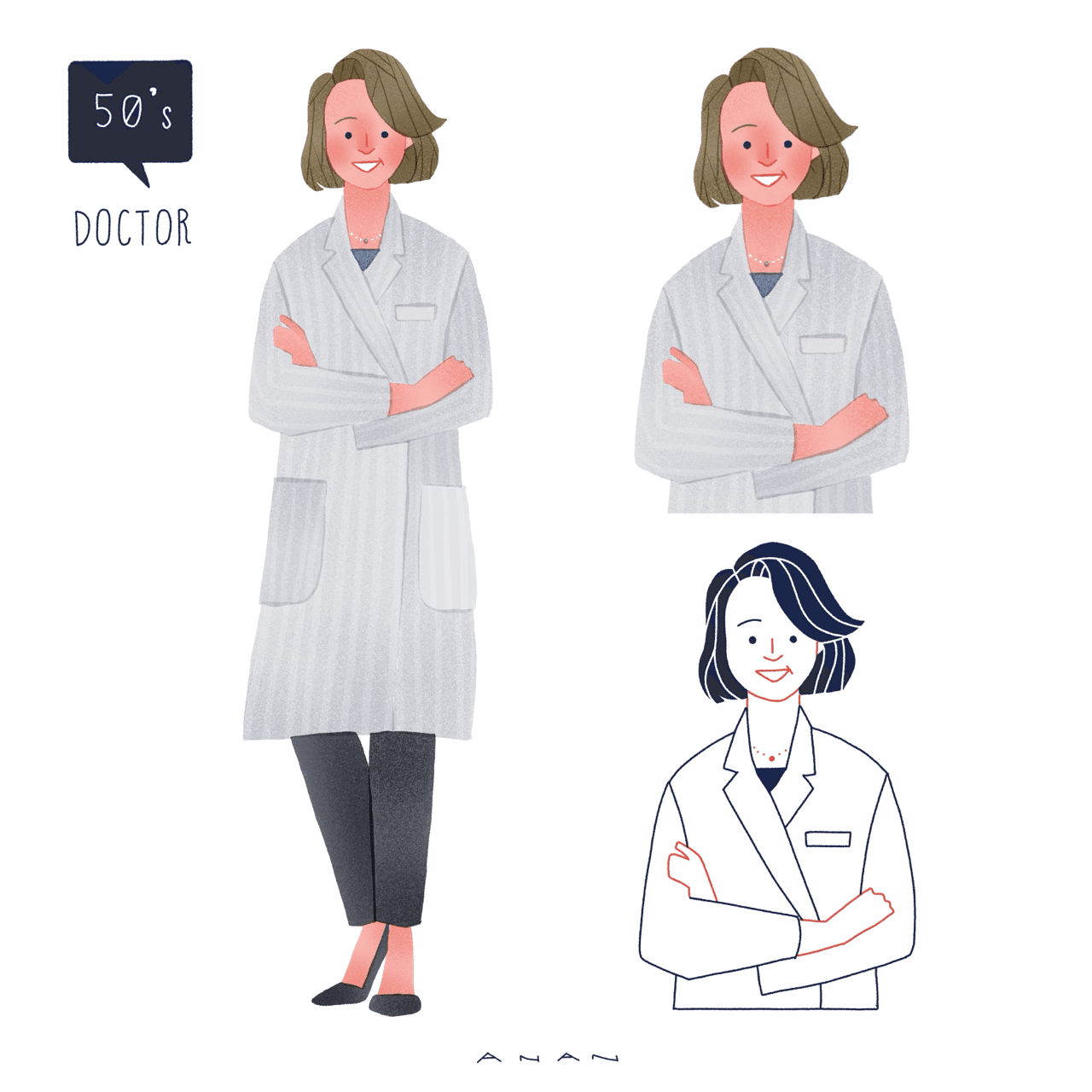 24人目 50代 頼れる女医さん あなんよーこ イラストレーター Note 24人目 50代 頼れる女医さん あなんよーこ イラストレーター Note